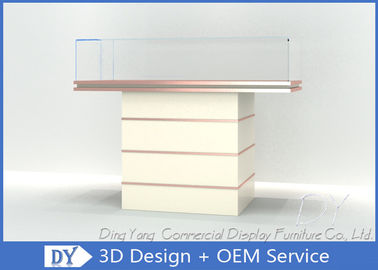सरल फैशन लकड़ी का ग्लास आभूषण डिस्प्ले टेबल / आभूषण काउंटर डिजाइन